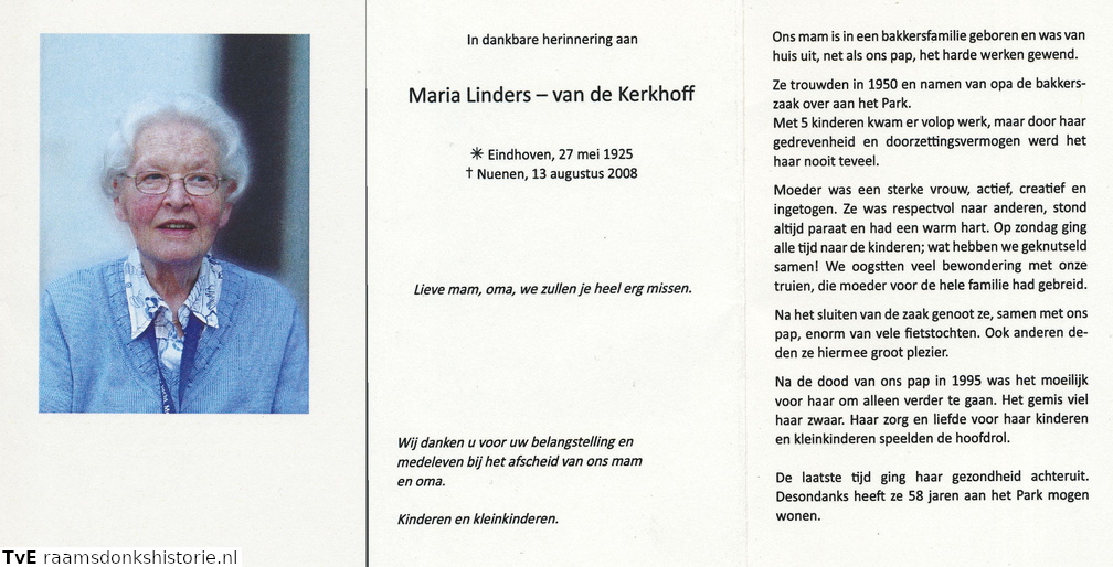 Maria van de Kerkhoff- Linders